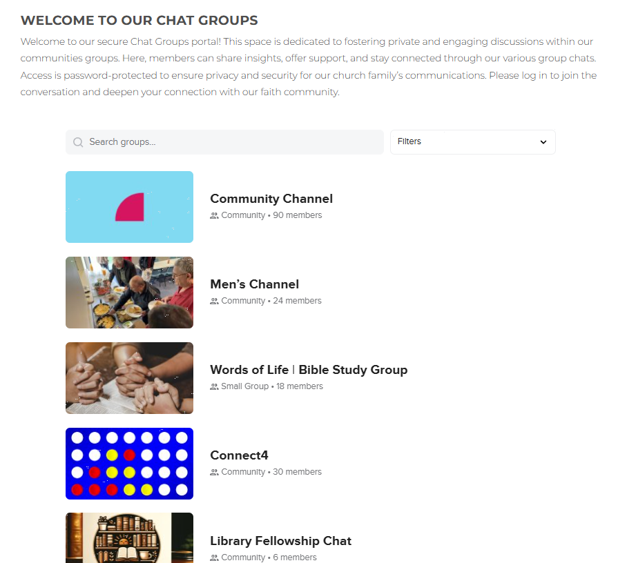 Step 1: Select a Community Group